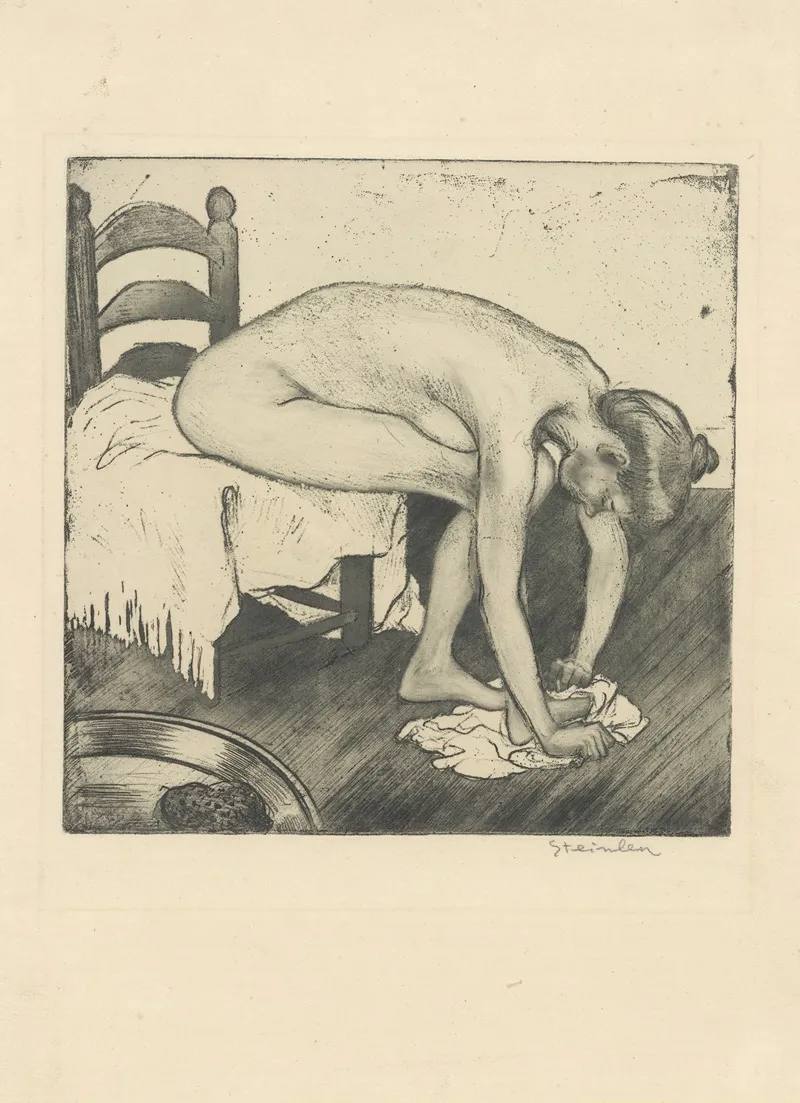 Femme Nue Assise Sessuyant Les Pieds 2