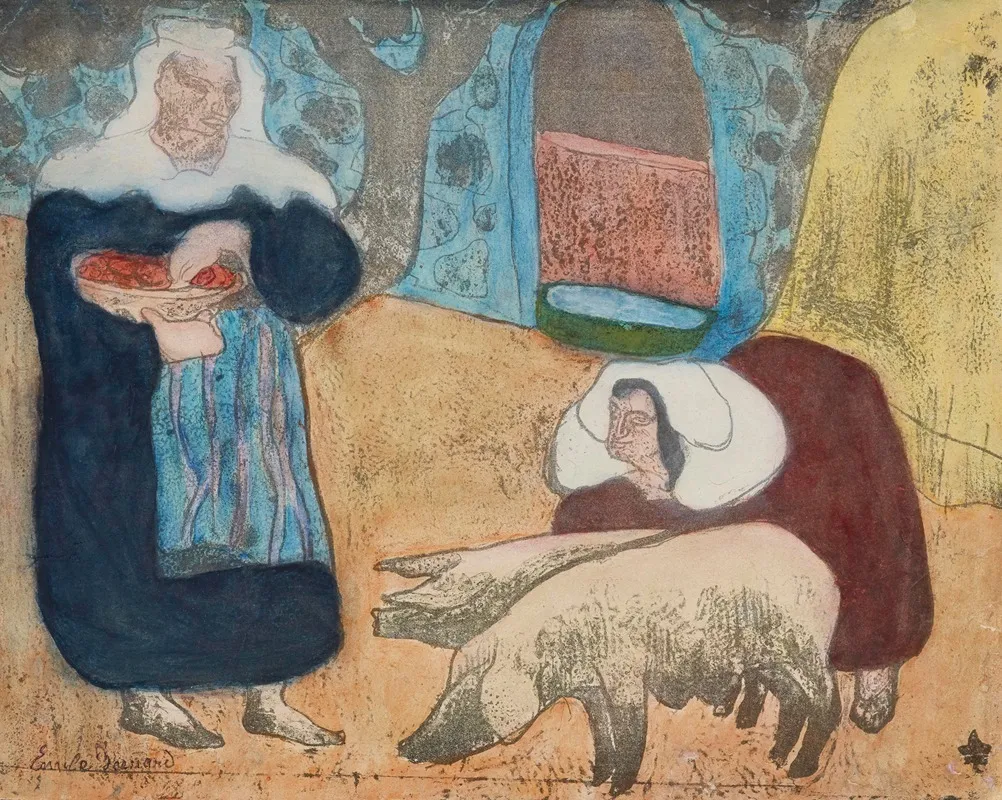 Femmes Au Porcs Women With Pigs