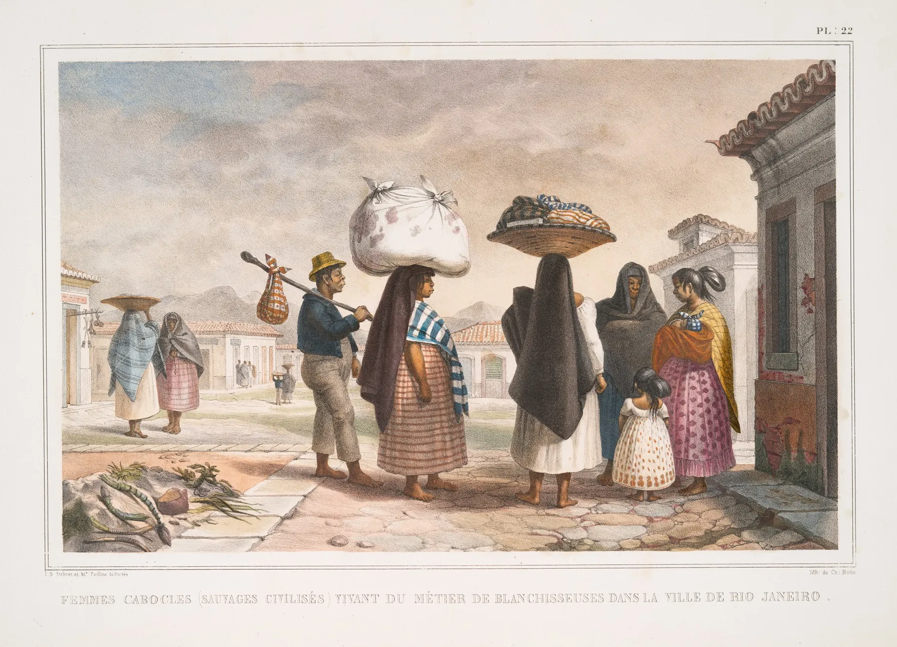 Femmes Cabocles Sauvages Civilises Vivant Du Metier De Blanchisseuses Dans La Ville De Rio Janeiro