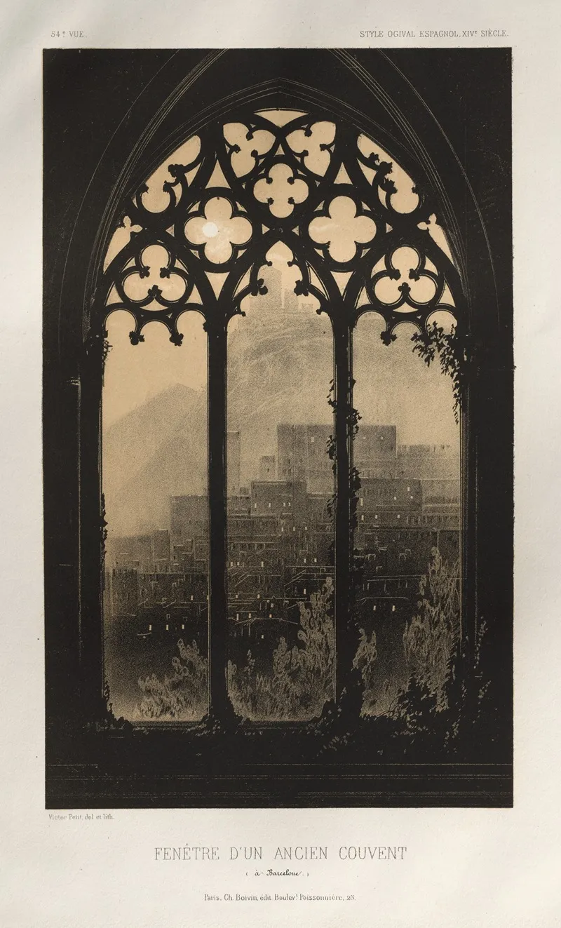 Fenetre Dun Ancien Couvent A Barcelone Wall Art by Victor Petit - High-Resolution Digital Print