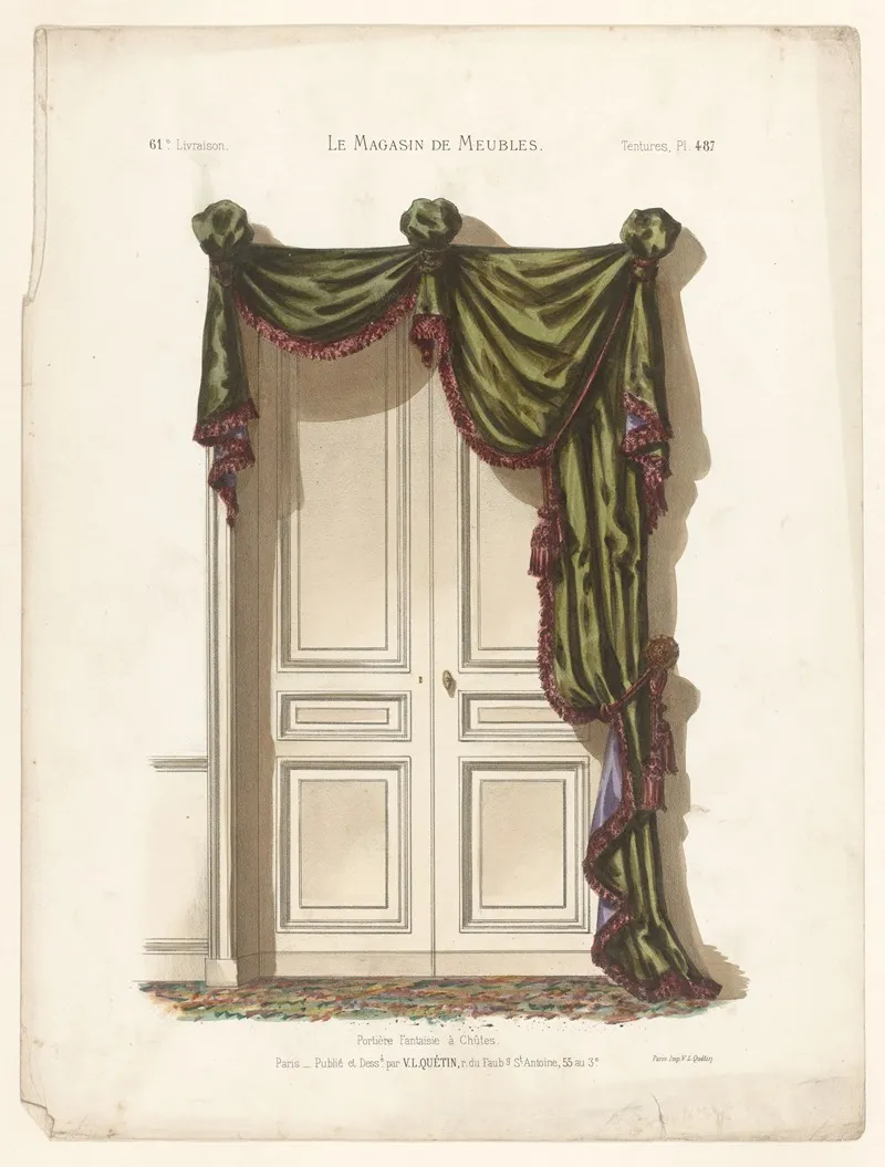 Fenetre Lambrequin A Draperie Wall Art by Victor Léon Michel Quétin - High-Resolution Digital Print