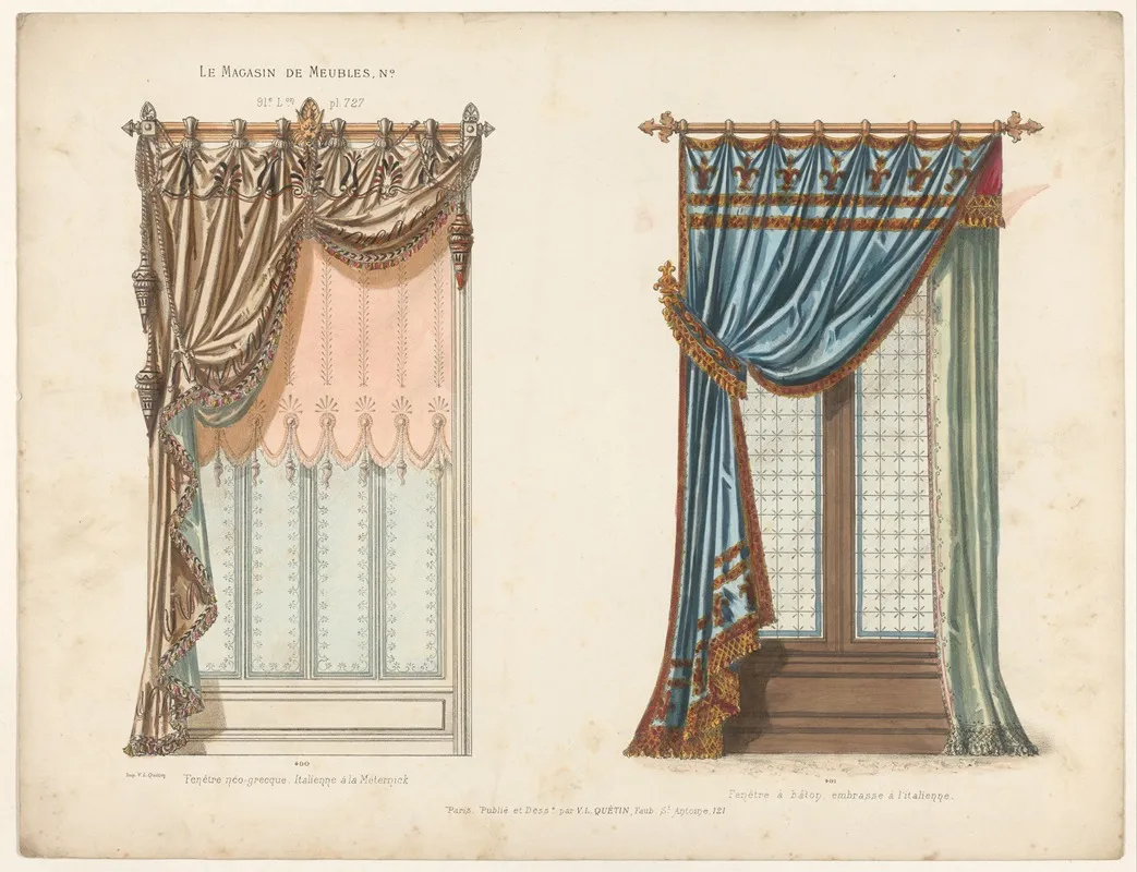 Fenetre Neo Grecque Italienne A La Meternick Fenetre A Baton Embrasse A Litalienne Wall Art by Victor Léon Michel Quétin - High-Resolution Digital Print