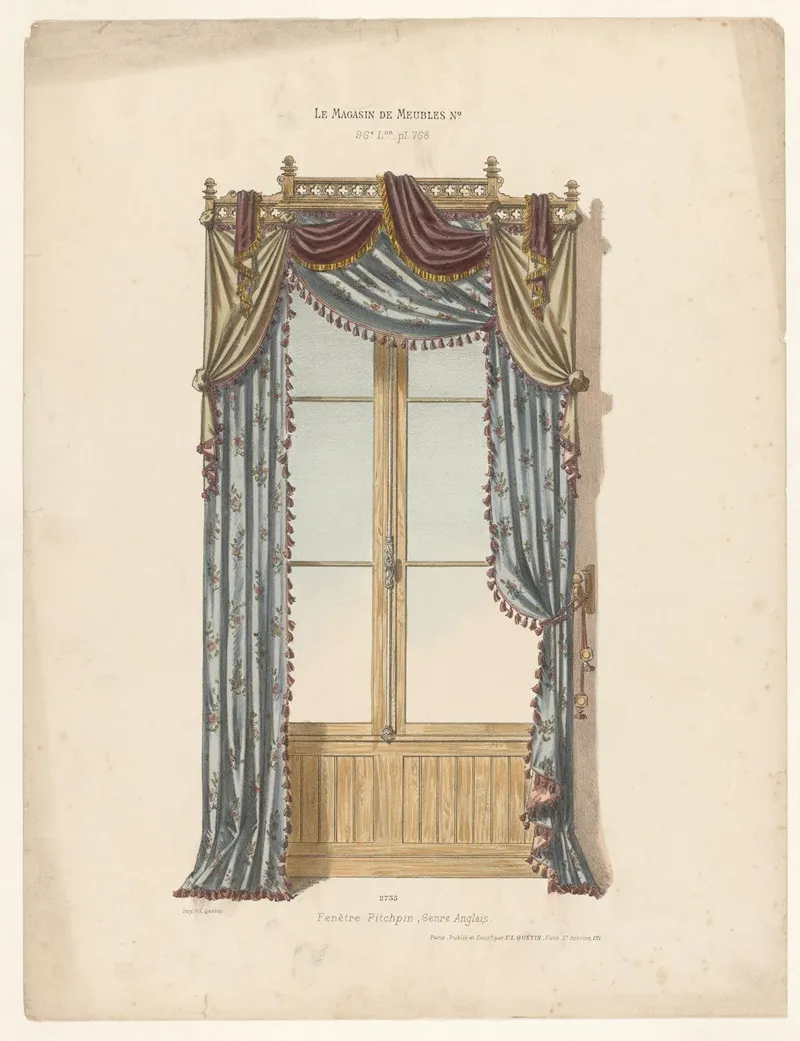 Fenetre Pitchpin Genre Anglais Wall Art by Victor Léon Michel Quétin - High-Resolution Digital Print