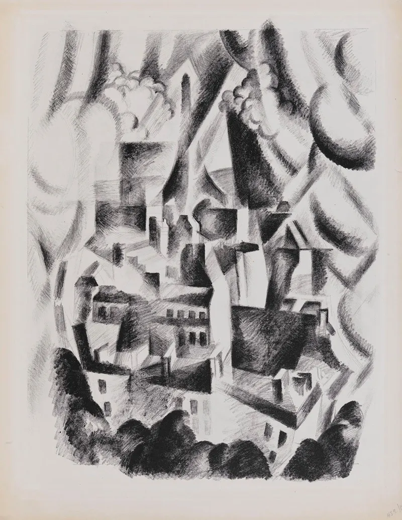 Fenetre Sur La Ville Wall Art by Robert Delaunay - Canvas Print