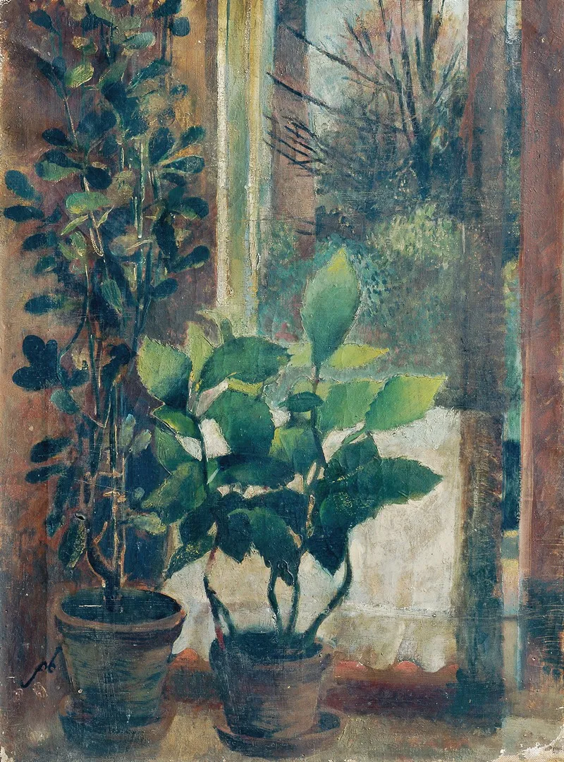Fenster Mit Blumen Wall Art by Friedl Dicker-Brandeis - High-Resolution Digital Print