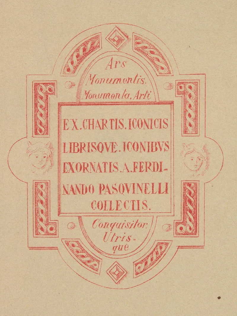 Ferdinand Pasquinelli Ekslibris 2 Wall Art by Augustin Pacher - High-Resolution Digital Print