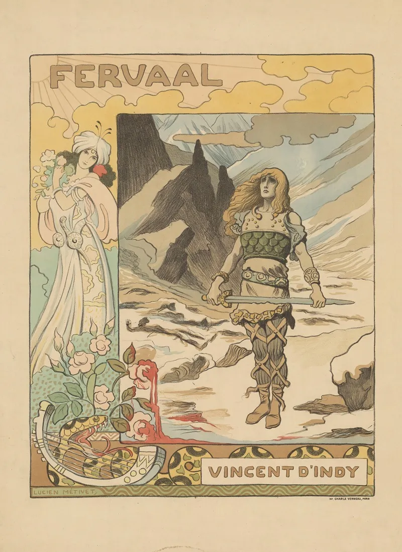 Fervaal 4 Wall Art by Lucien Marie François Métivet - High-Resolution Digital Print