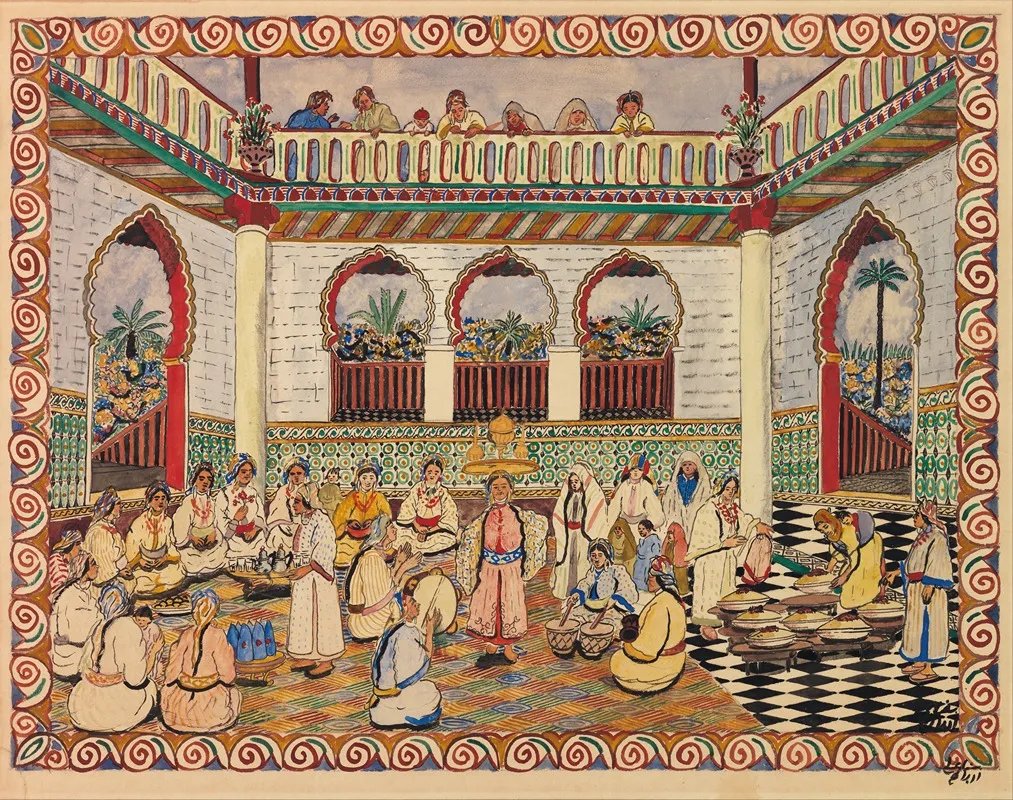 Festival Scene Wall Art by Mohammed Ben Ali Rbati - High-Resolution Digital Print