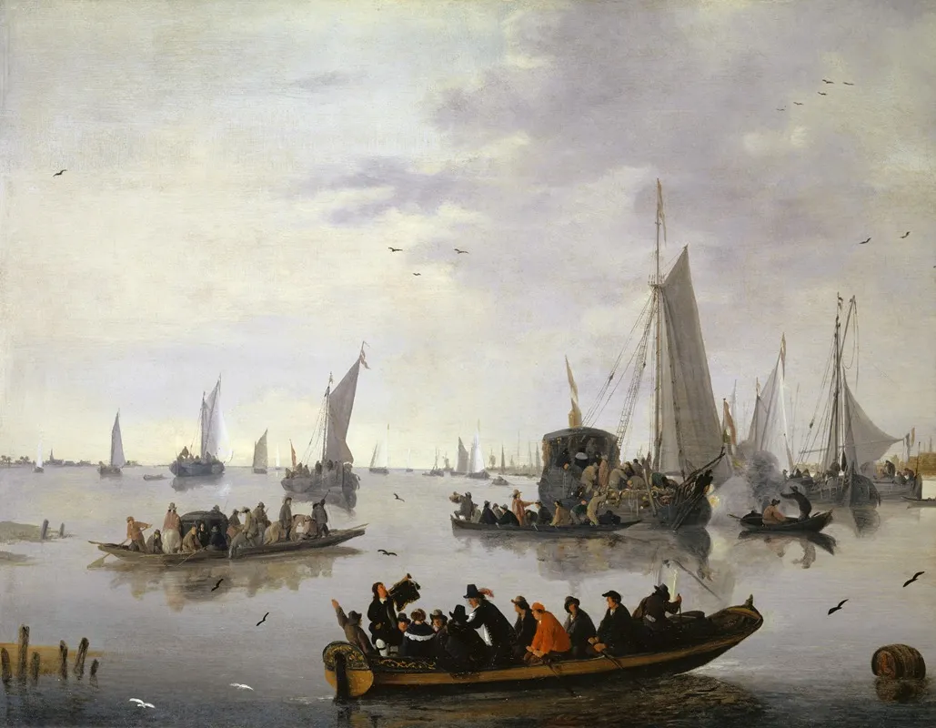 Festive Reception Of A Stateyacht Wall Art by Hendrick de Meijer - High-Resolution Digital Print