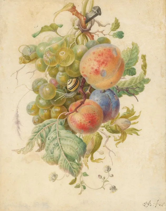 Festoen Van Vruchten Wall Art by Herman Henstenburgh - High-Resolution Digital Print