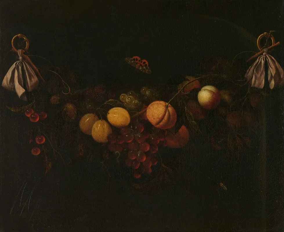 Festoon Of Fruits Wall Art by Johannes Borman - High-Resolution Digital Print