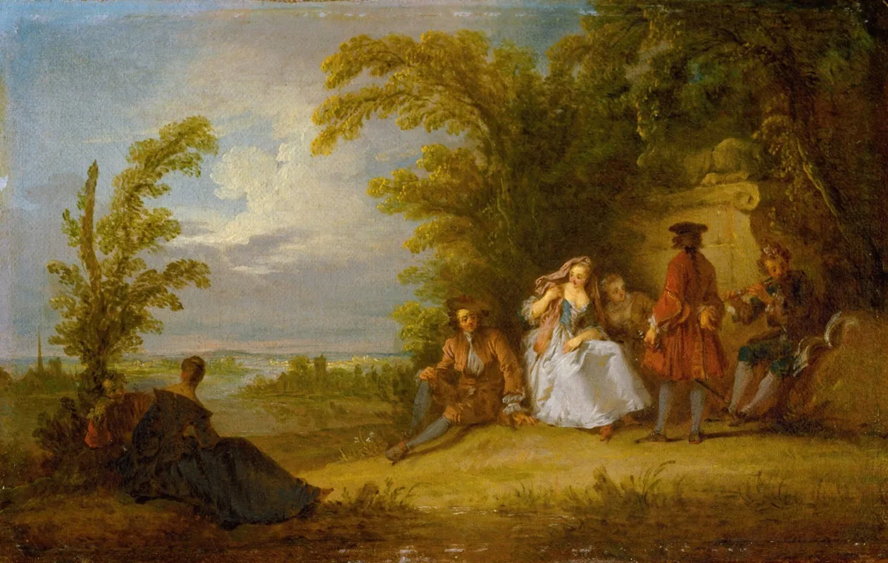Fete Champetre 11 Wall Art by Bonaventure de Bar - High-Resolution Digital Print