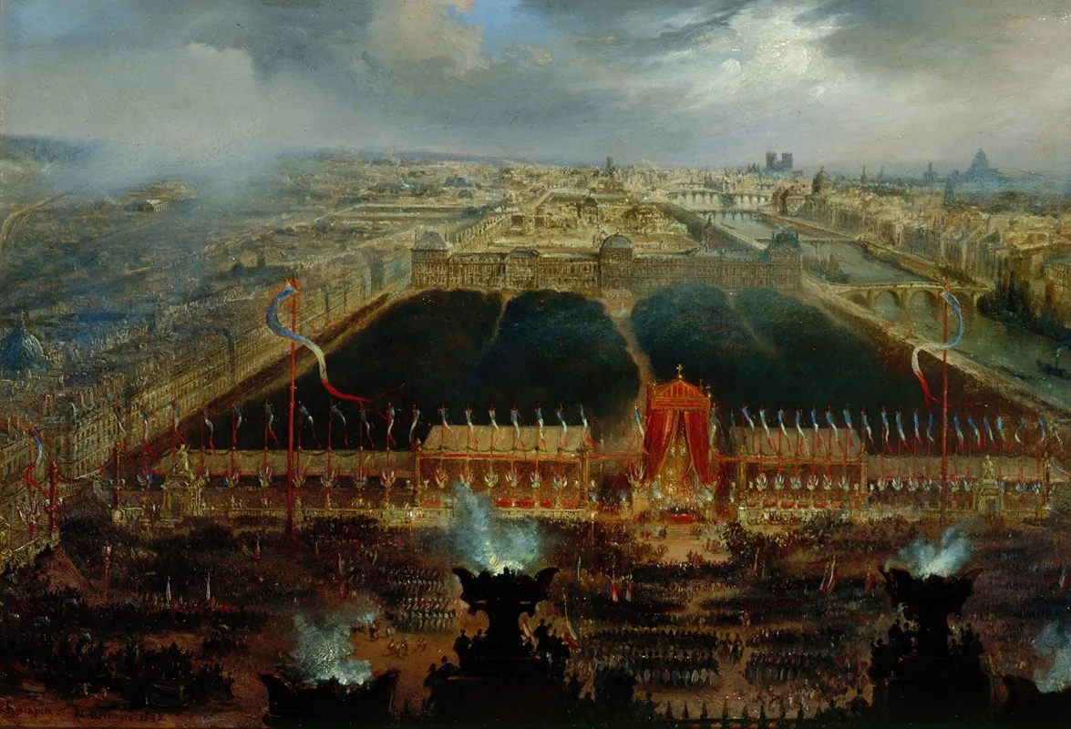Fete De La Constitution Sur La Place De La Concorde Le 12 Novembre 1848