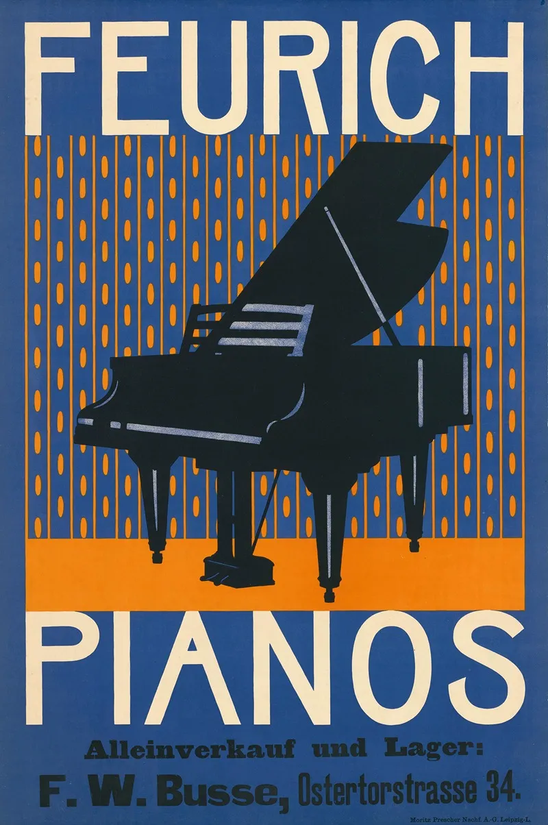 Feurich Pianos Wall Art by Moritz Prescher Nachf. A.G. - High-Resolution Digital Print