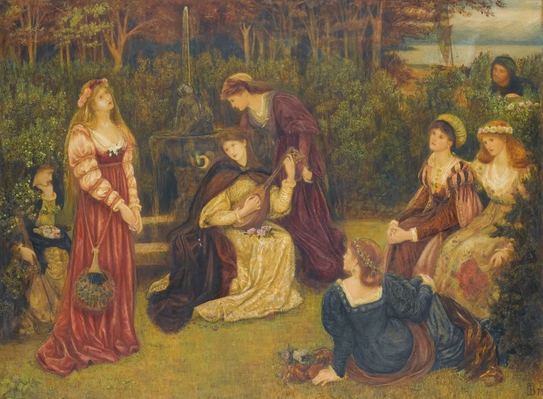 Fiammetta Singing Wall Art by Marie Spartali Stillman - High-Resolution Digital Print