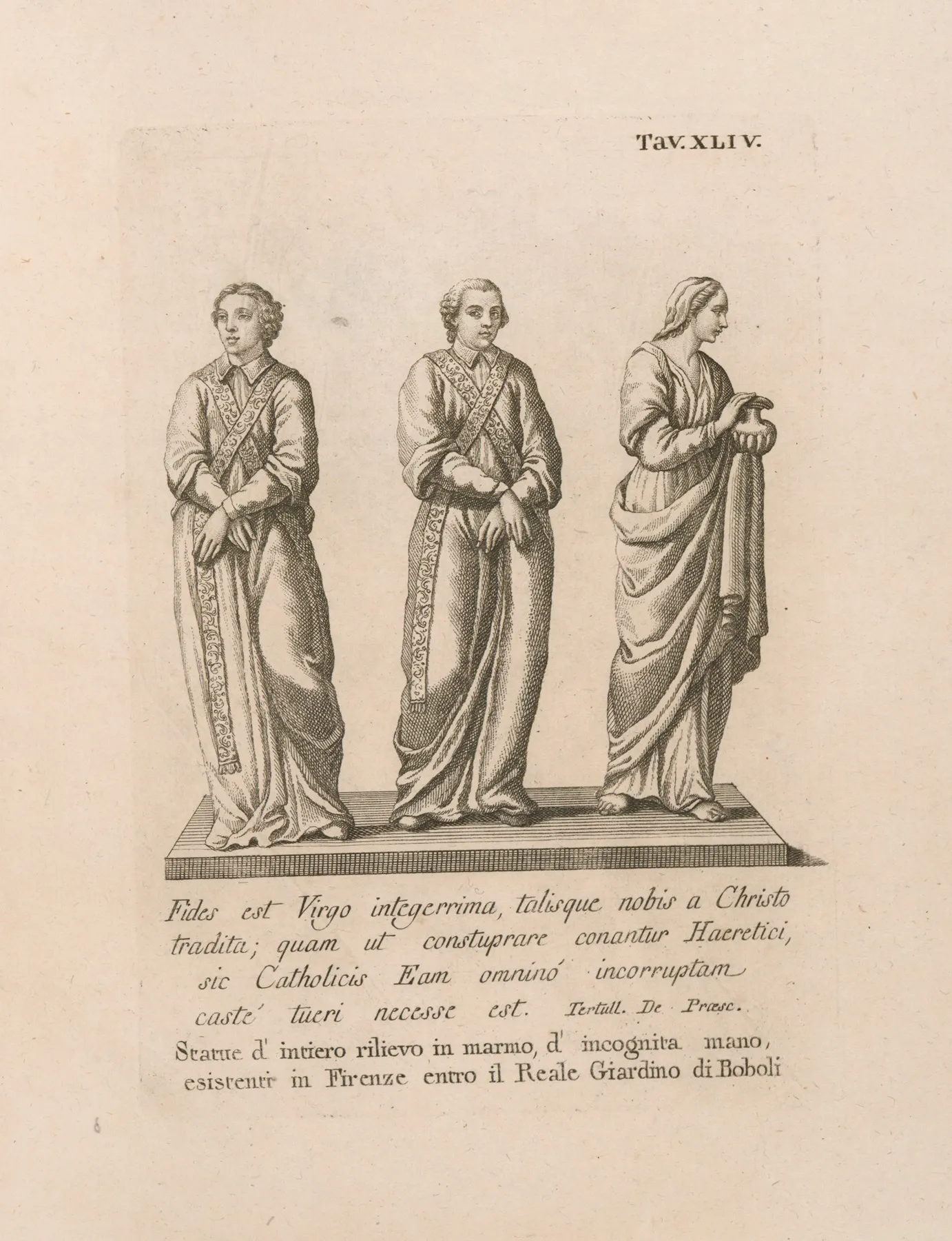 Fides Est Virgo Interrima Talisque Nobis A Christo Tradita Wall Art by Gaetano Vascellini - High-Resolution Digital Print