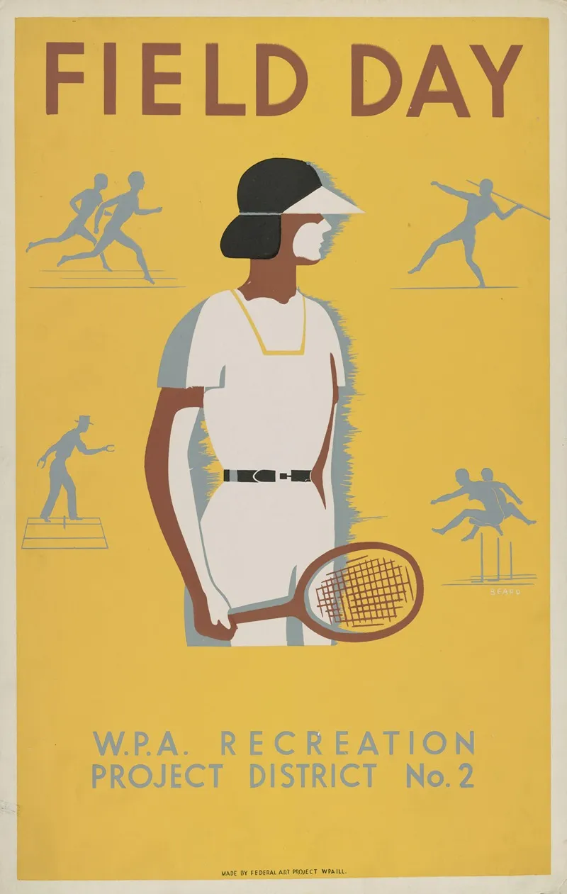 Field Day Wpa Recreation Project Dist No 2 Wall Art by Beard - High-Resolution Digital Print