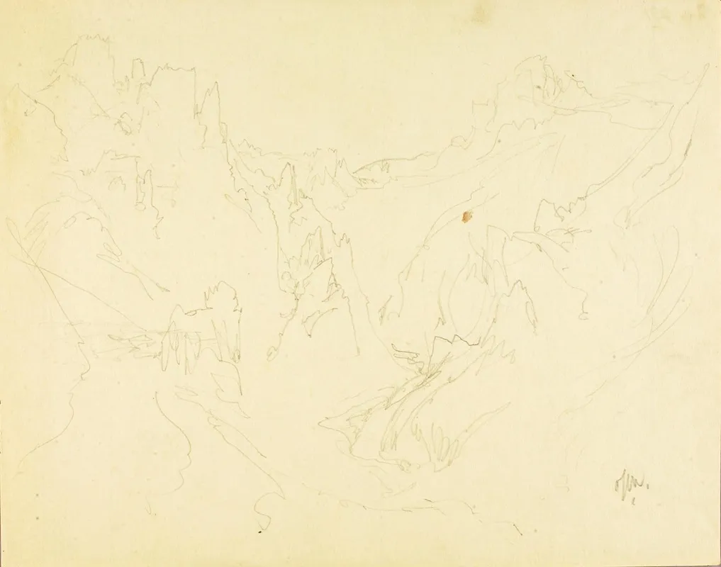 Field Sketch Of Rocky Canyon