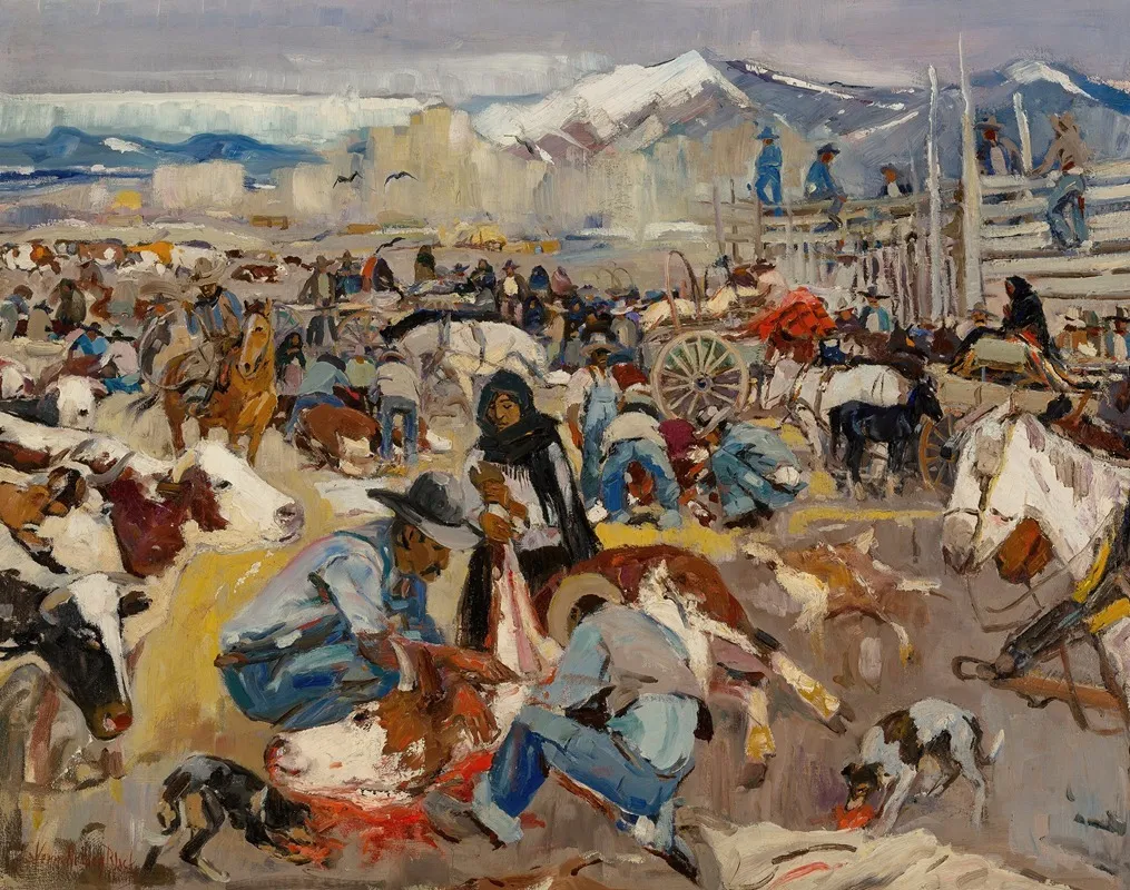 Fiesta In Taos Wall Art by LaVerne Nelson Black - High-Resolution Digital Print