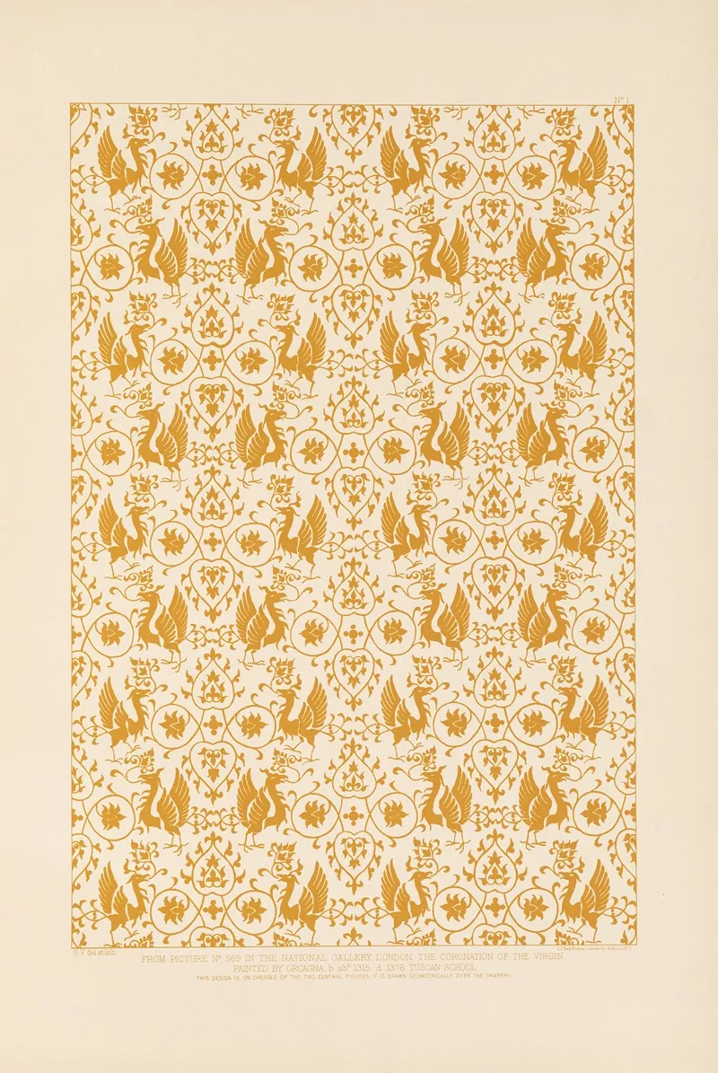 Fifteenth Century Italian Ornament Pl 01 Wall Art by Sydney Vacher - High-Resolution Digital Print