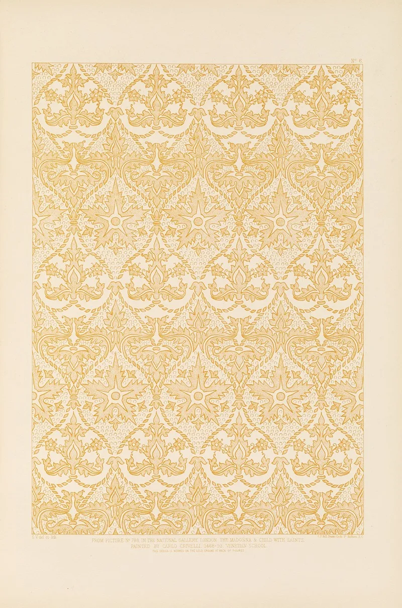 Fifteenth Century Italian Ornament Pl 06 Wall Art by Sydney Vacher - High-Resolution Digital Print