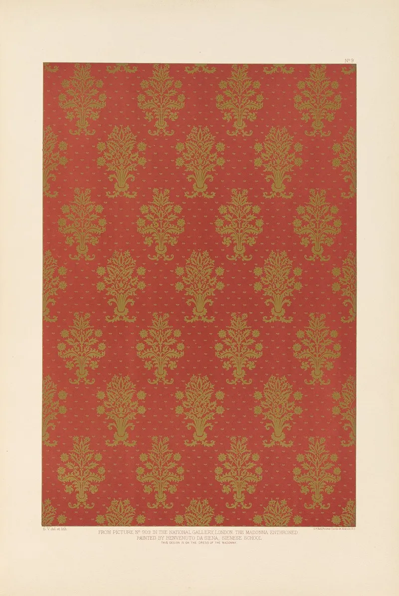 Fifteenth Century Italian Ornament Pl 09 Wall Art by Sydney Vacher - High-Resolution Digital Print