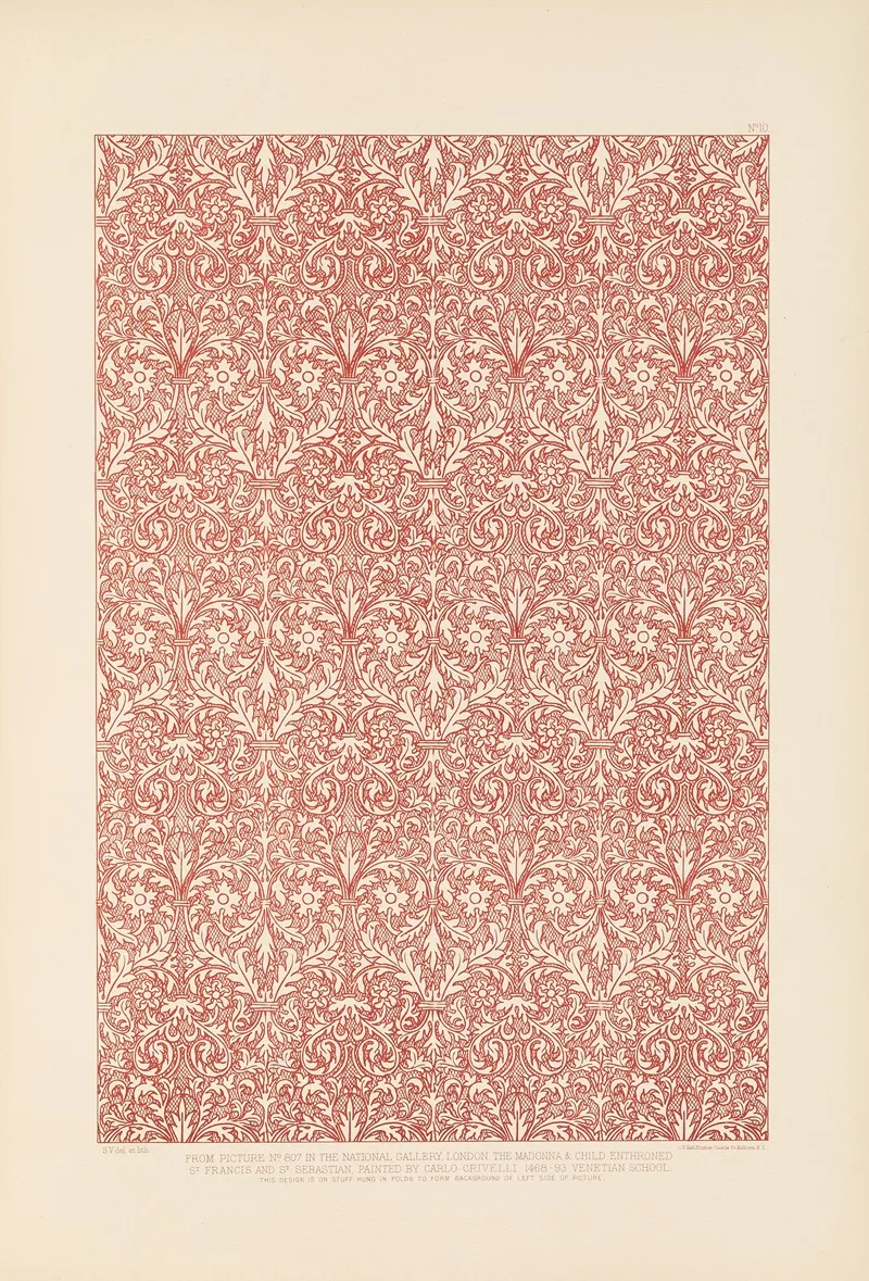 Fifteenth Century Italian Ornament Pl 10 Wall Art by Sydney Vacher - High-Resolution Digital Print