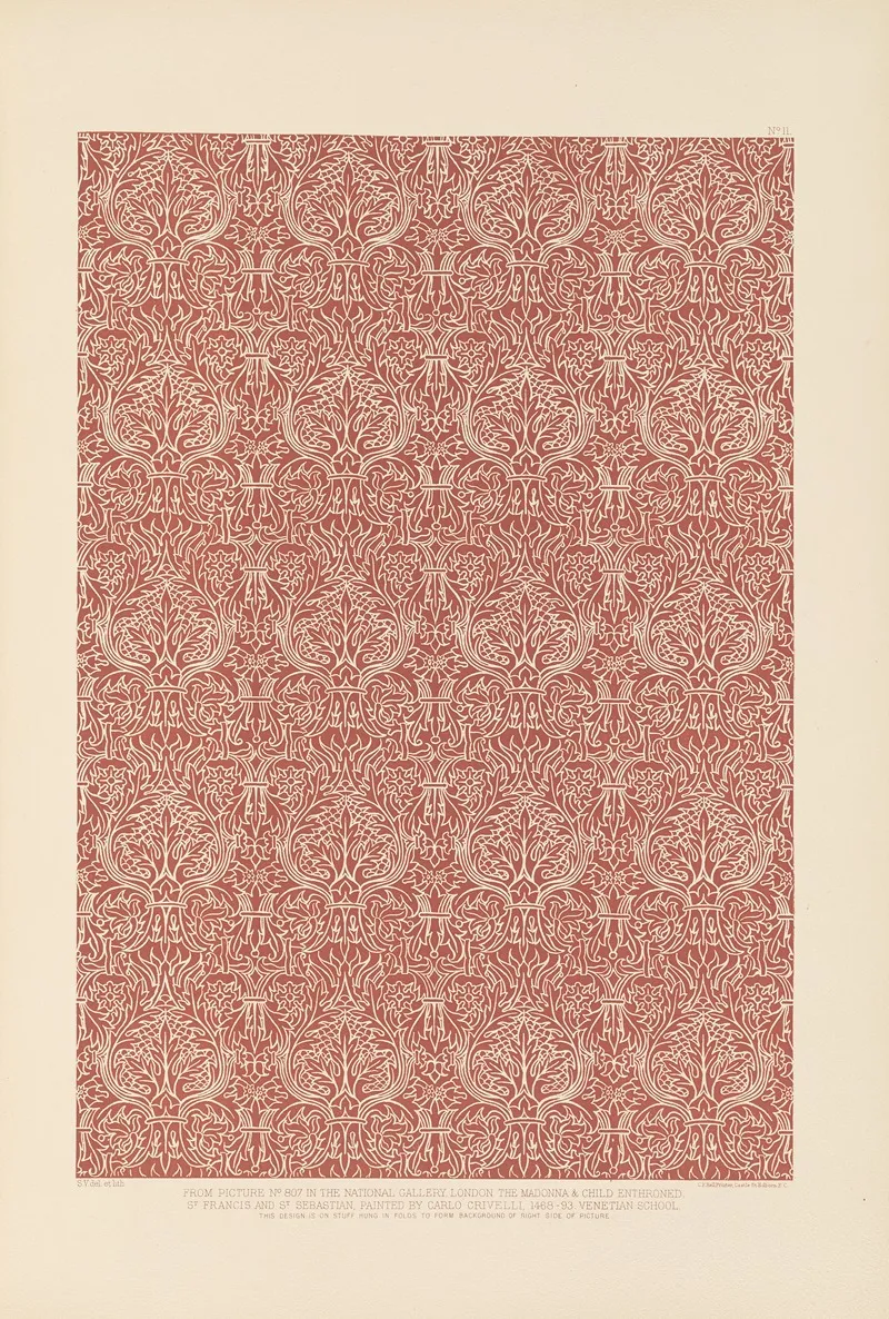 Fifteenth Century Italian Ornament Pl 11 Wall Art by Sydney Vacher - High-Resolution Digital Print