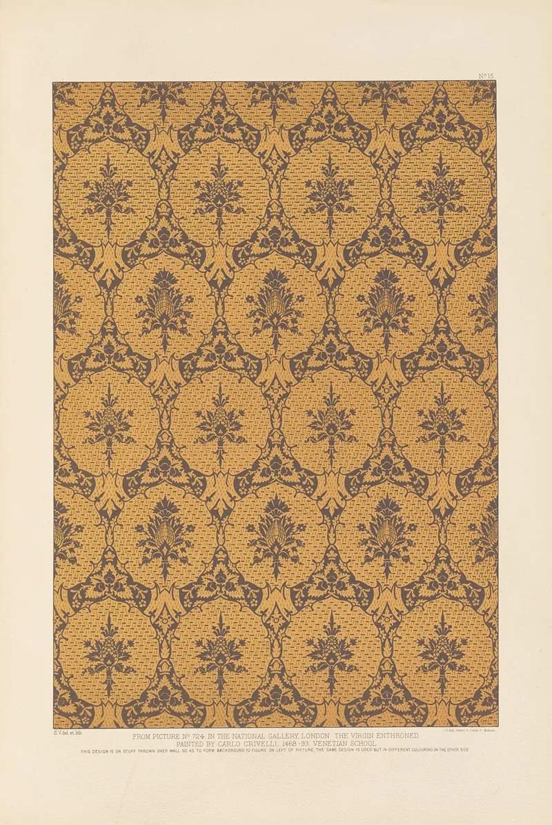 Fifteenth Century Italian Ornament Pl 15 Wall Art by Sydney Vacher - High-Resolution Digital Print