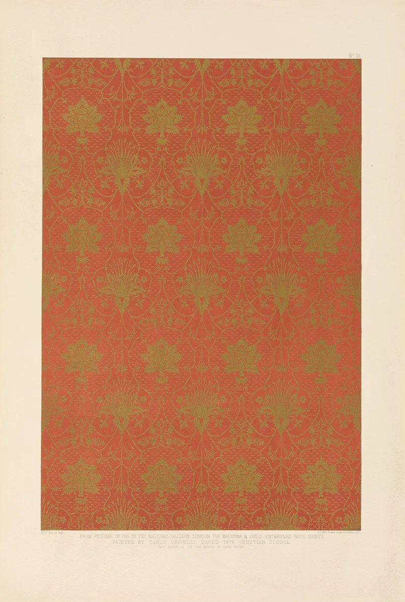 Fifteenth Century Italian Ornament Pl 16 Wall Art by Sydney Vacher - High-Resolution Digital Print