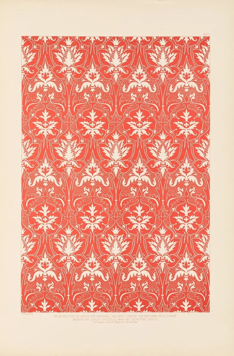 Fifteenth Century Italian Ornament Pl 17 Wall Art by Sydney Vacher - High-Resolution Digital Print