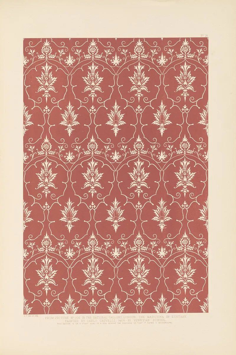 Fifteenth Century Italian Ornament Pl 18 Wall Art by Sydney Vacher - High-Resolution Digital Print