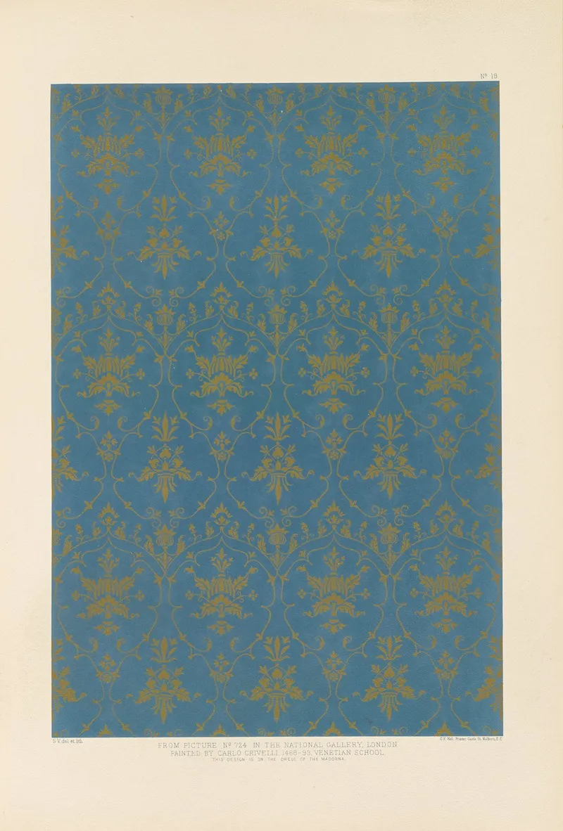 Fifteenth Century Italian Ornament Pl 19 Wall Art by Sydney Vacher - High-Resolution Digital Print