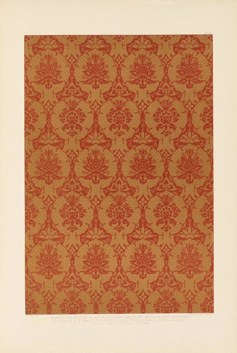 Fifteenth Century Italian Ornament Pl 20 Wall Art by Sydney Vacher - High-Resolution Digital Print
