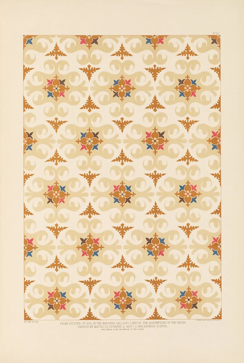 Fifteenth Century Italian Ornament Pl 22 Wall Art by Sydney Vacher - High-Resolution Digital Print