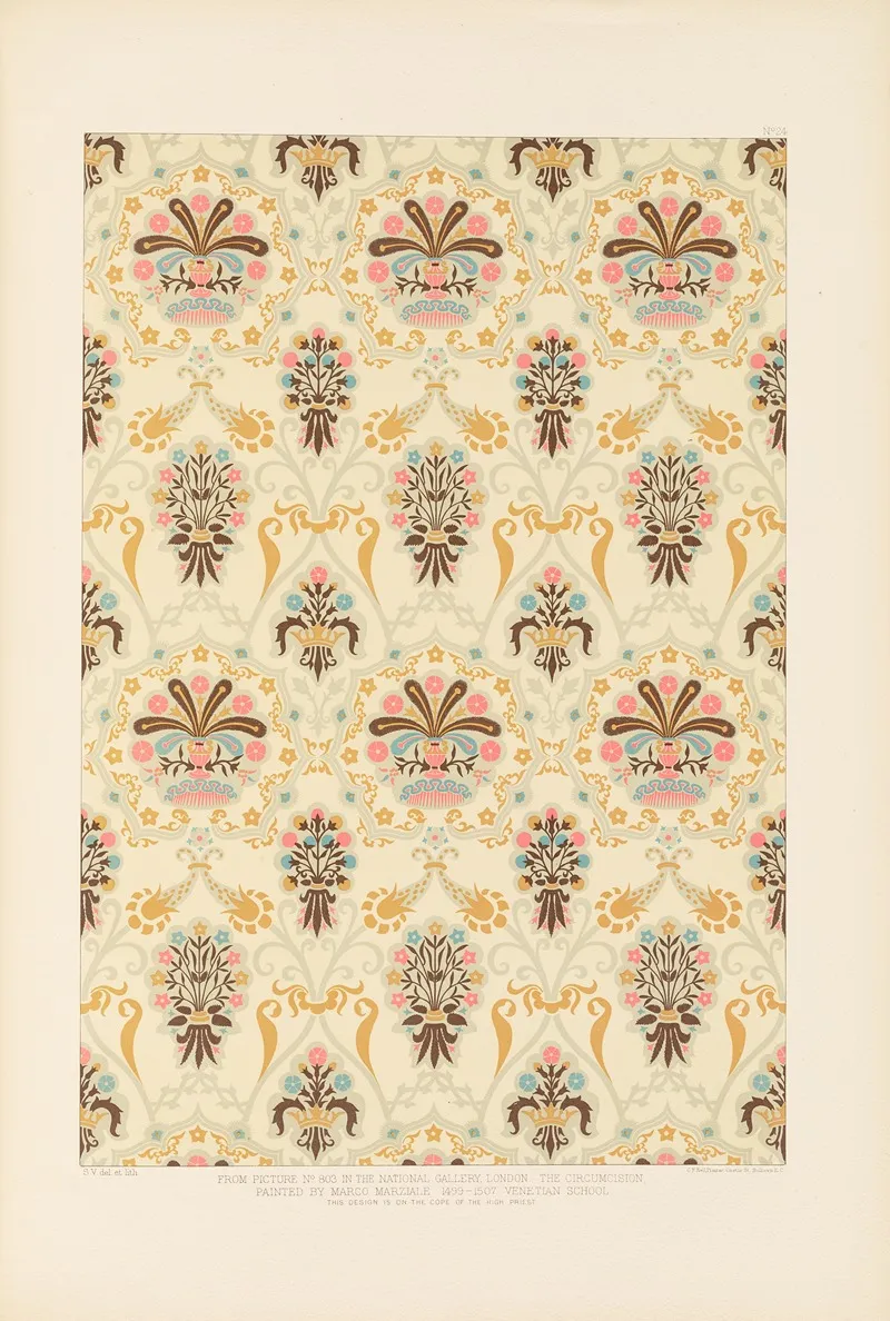 Fifteenth Century Italian Ornament Pl 24 Wall Art by Sydney Vacher - High-Resolution Digital Print