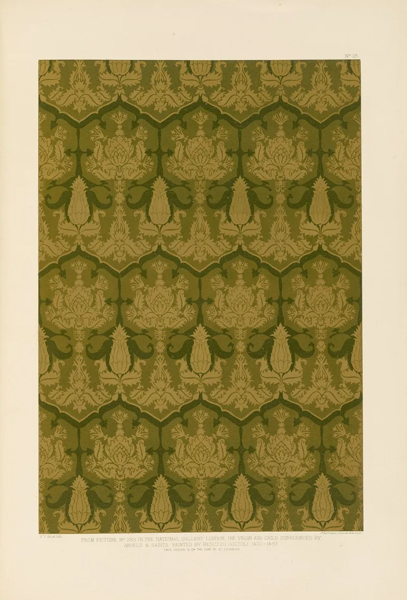 Fifteenth Century Italian Ornament Pl 25 Wall Art by Sydney Vacher - High-Resolution Digital Print