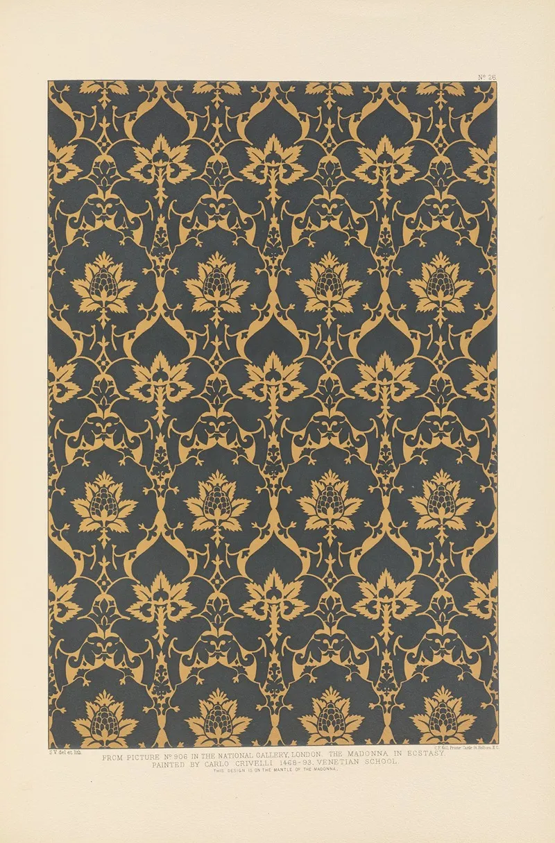 Fifteenth Century Italian Ornament Pl 26 Wall Art by Sydney Vacher - High-Resolution Digital Print
