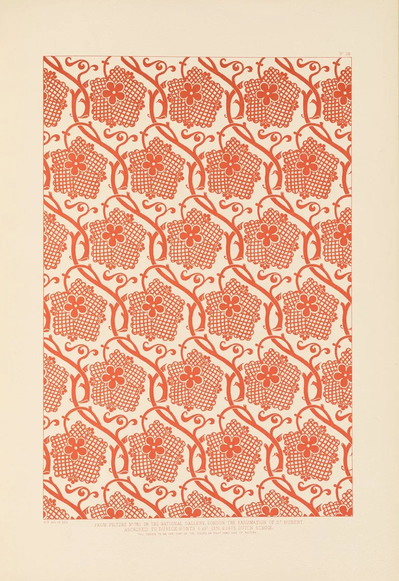 Fifteenth Century Italian Ornament Pl 28 Wall Art by Sydney Vacher - High-Resolution Digital Print