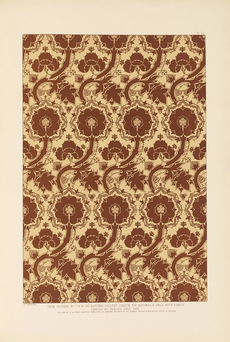 Fifteenth Century Italian Ornament Pl 30 Wall Art by Sydney Vacher - High-Resolution Digital Print