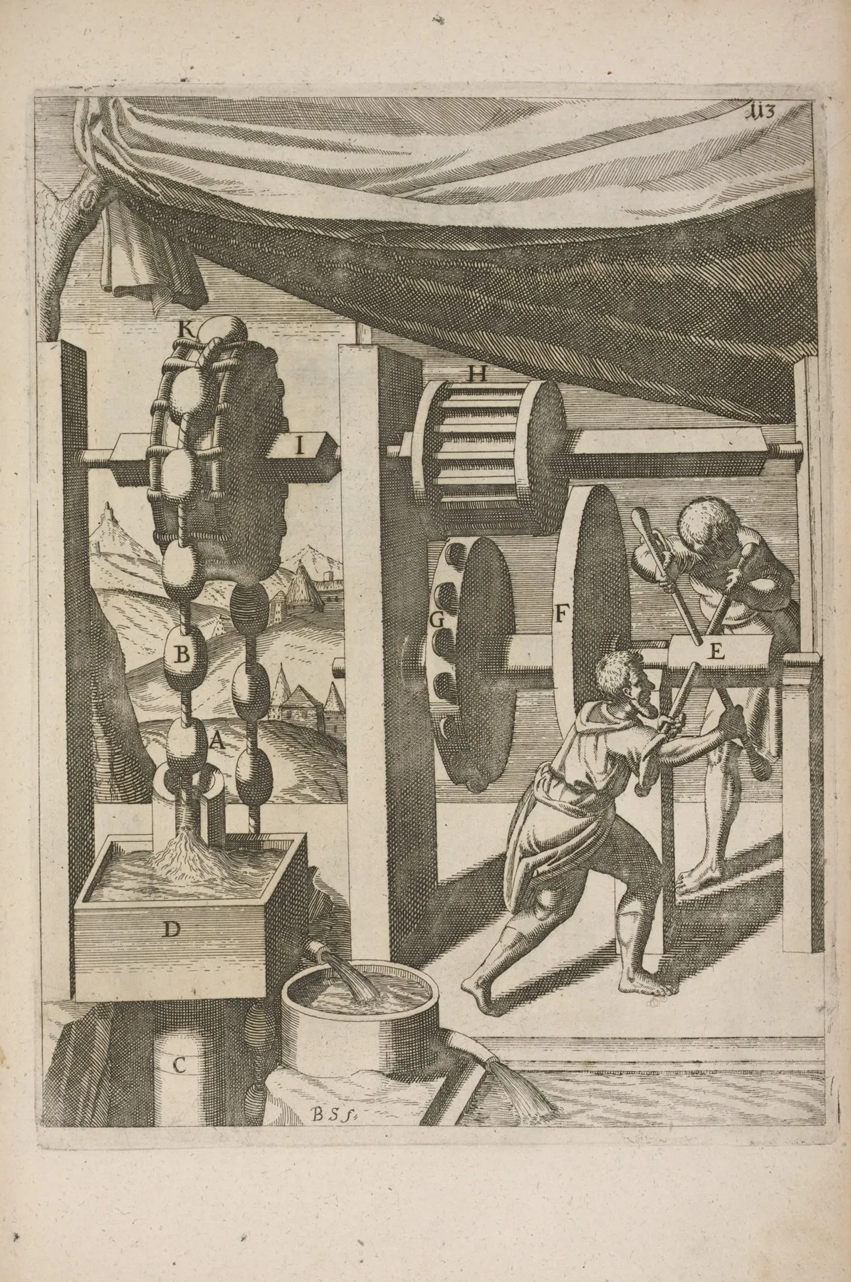 Fig Cxiii Haustrum Simplex Per Funes Wall Art by Georg Andreas Böckler - High-Resolution Digital Print