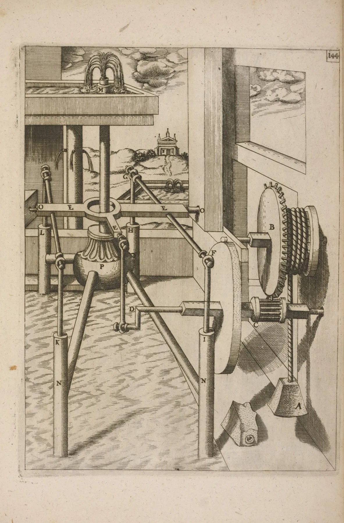 Fig Cxliv Cochlea Quadruplex Annexo Cum Pondere Wall Art by Georg Andreas Böckler - High-Resolution Digital Print