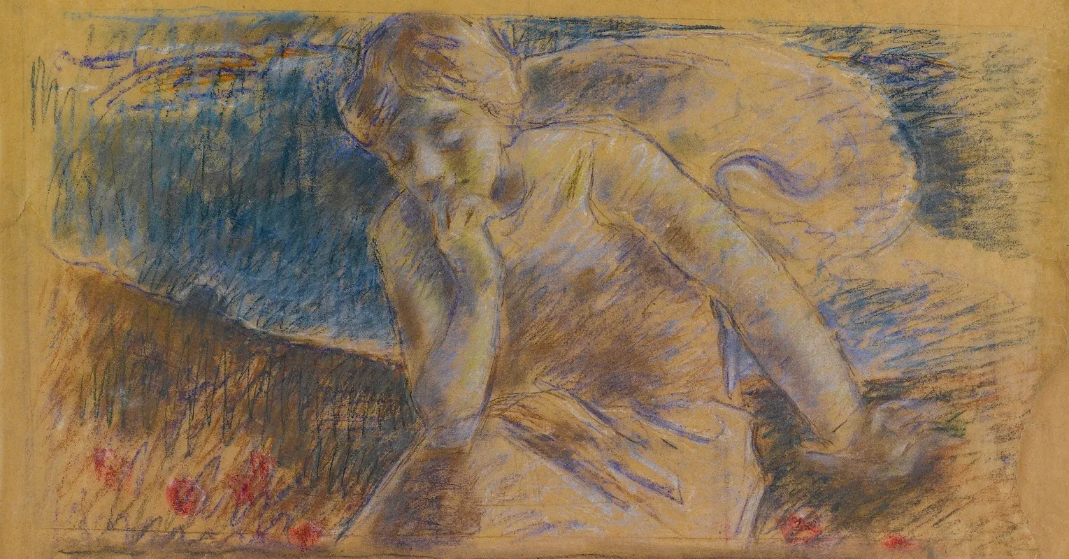 Figura Femminile Nel Prato Wall Art by Luigi Conconi - High-Resolution Digital Print