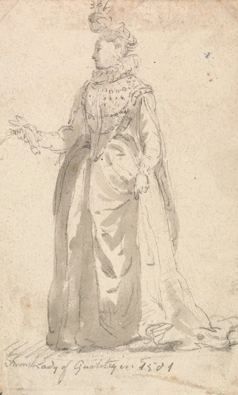 Figure Costume Study French Lady Of Quality In 1501