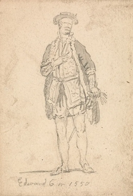 Figure Costume Study Of Edward Vi In 1550