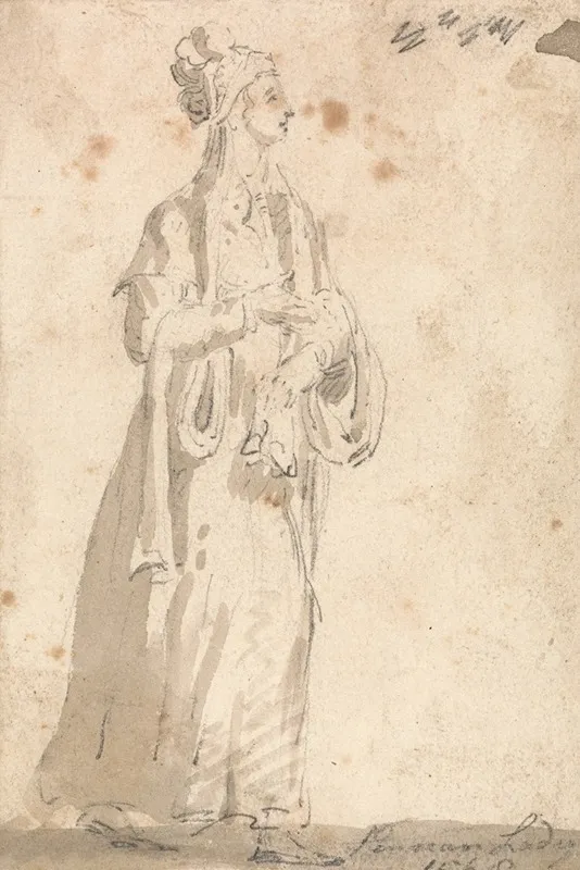 Figure Costume Study Persian Lady In 1568