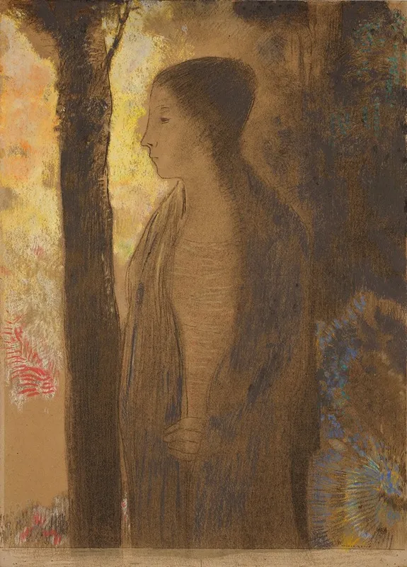 Figure Devant Un Arbre Wall Art by Odilon Redon - High-Resolution Digital Print