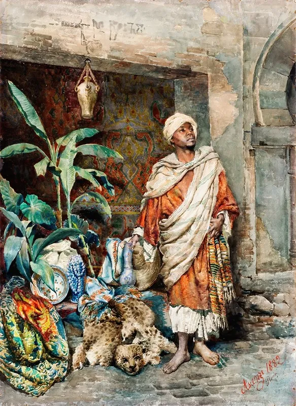 Figure Of A Moor Wall Art by Carlo Ascenzi - High-Resolution Digital Print