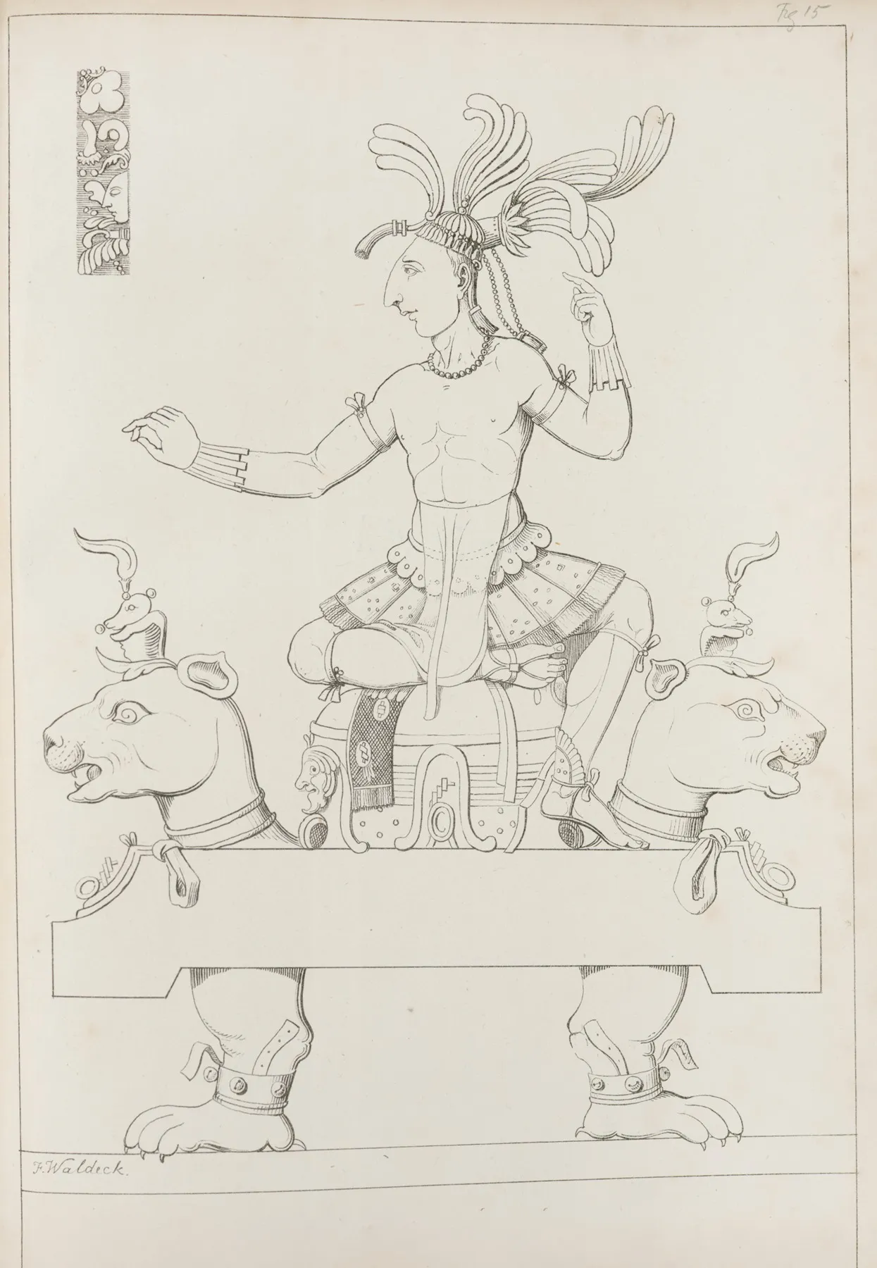 Figure Seated On A Bench In The Form Of An Animal Wall Art by Antonio del Río - High-Resolution Digital Print
