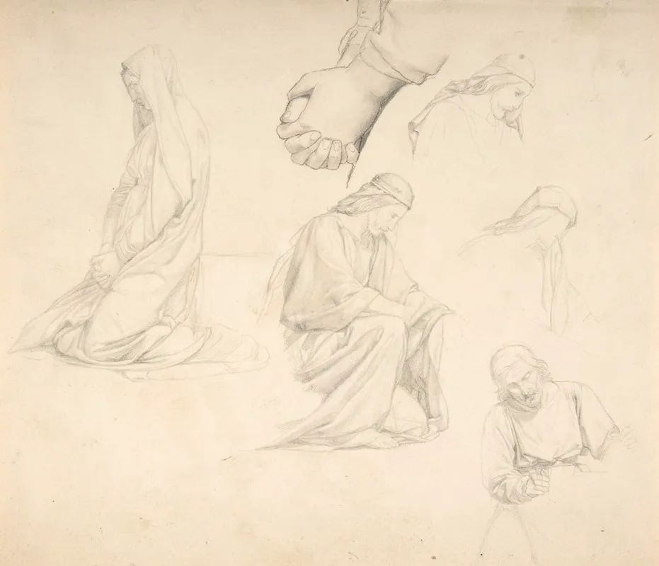 Figure Studies 14 Wall Art by Alphonse-Henri Perin - High-Resolution Digital Print